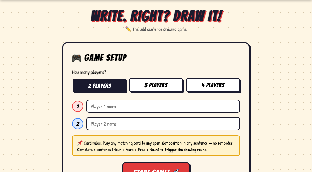 Write. Right! title screen